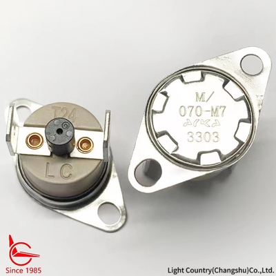 Thermostat à réinitialisation manuelle industrielle KSD301 Commutateur thermique 16A 250V avec support fixe de boîtier PPS