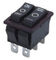 Commutateur de bouton de rangée du double R5, 32*25mm, 16A 250V, 20A 125V, PA66 logement, avec/sans lampe