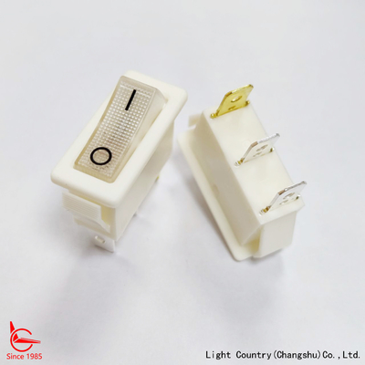 Commutateur Rocker à LED blanc de haute qualité, R4, 33x15 mm, ON-OFF, 20A 125V