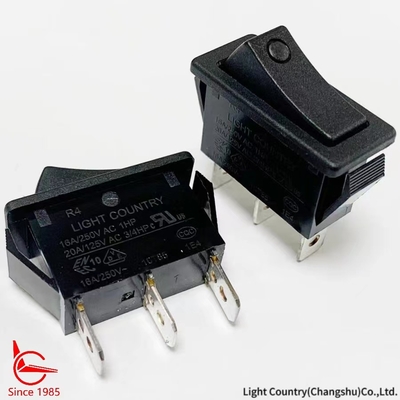 Taiwan Light Country R4 Noir ON OFF Commutateur rocker 33*15mm 16A 250V