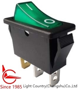LC R4 Rocker Switch ON-OFF 33*15mm Vert éclairé 16A 250V UL VDE