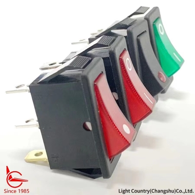 LC R4 Rocker Switch ON-OFF 33*15mm Vert éclairé 16A 250V UL VDE