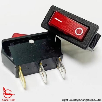 Commutateur R4 de bonne qualité ON-OFF Rocker avec lumière rouge 33*15mm 16A 250V UL VDE
