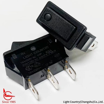 Taiwan Light Country R4 Noir ON OFF Commutateur rocker 33*15mm 16A 250V