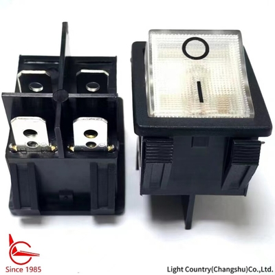 Éclairage blanc de bonne qualité sur le commutateur rocker pour prise, 32*25mm, VDE/TUV/UL